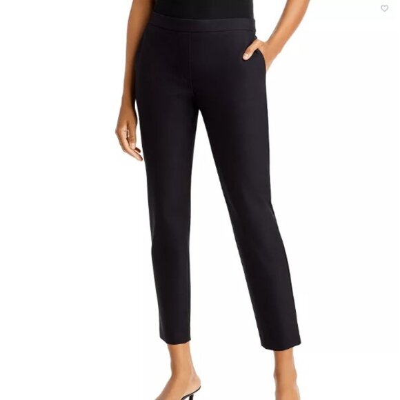 Theory Thaniel Approach Stretch Cropped Pants Black Size 2 - Picture 2 of 6